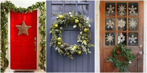 Diseños de coronas para adornar tu puerta en Navidad