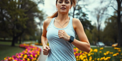 Correr con peso Tendencia fitness a examen